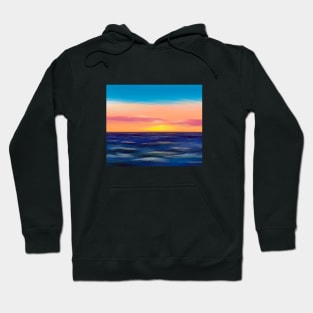 Blue ocean waves Hoodie